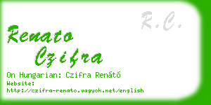 renato czifra business card
